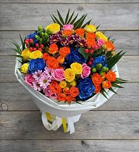 Букет цветов из:  Розы и Хризантемы #REPLACE_PRED# Орешки