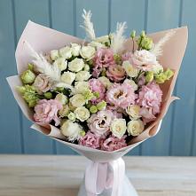 Букет цветов из:  Альстромерии и Розы #REPLACE_PRED# Орешки